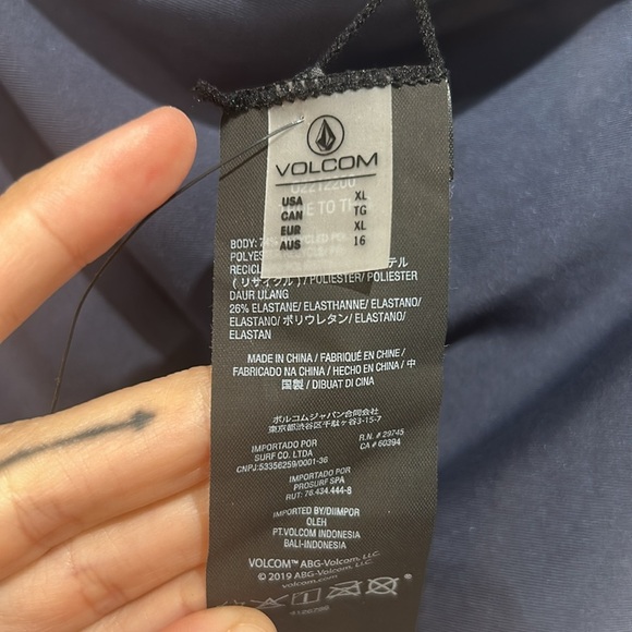 NWT VOLCOM XL Women’s Bikini Bottom Navy Blue - Picture 4 of 6